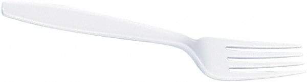 Dixie - Dixie Plastic Tableware, Heavyweight Forks - White - Makers Industrial Supply