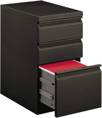 Hon - 15" Wide x 28" High x 22-7/8" Deep, 3 Drawer Mobile Pedestal - Steel, Charcoal - Makers Industrial Supply