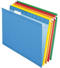 Pendaflex - 8-1/2 x 11", Letter Size, Assorted Colors, Standard Hanging File Folders - 11 Point Stock, 1/5 Tab Cut Location - Makers Industrial Supply