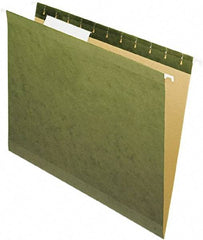 Pendaflex - 8-1/2 x 11", Letter Size, Standard Green, Standard Hanging File Folders - 11 Point Stock - Makers Industrial Supply