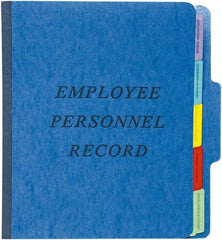 Pendaflex - 8-1/2 x 11", Letter Size, Blue, Personnel File Folder - 11 Point Stock, 1/3 Tab Cut Location - Makers Industrial Supply