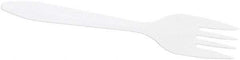 DART - Dart Style Setter Mediumweight Plastic Forks - White - Makers Industrial Supply