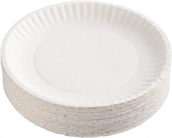 AJM Packaging Corporation - Uncoated Paper Plates, 6" - White - Makers Industrial Supply