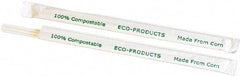 ECO PRODUCTS - Compostable Straws, 7 3/4", Corn Plastic, Clear - Use with Beverages - Makers Industrial Supply