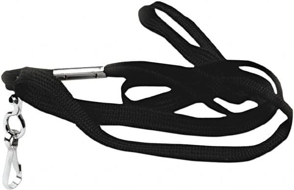 ADVANTUS - 36 Inch Long x Cotton, Nylon Lanyard - Black - Makers Industrial Supply