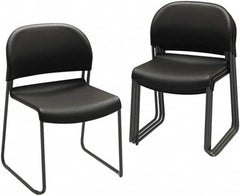 Hon - Polymer Onyx and Black Stacking Chair - Black Frame, 21 Inch Wide x 21 Inch Deep x 31 Inch High - Makers Industrial Supply