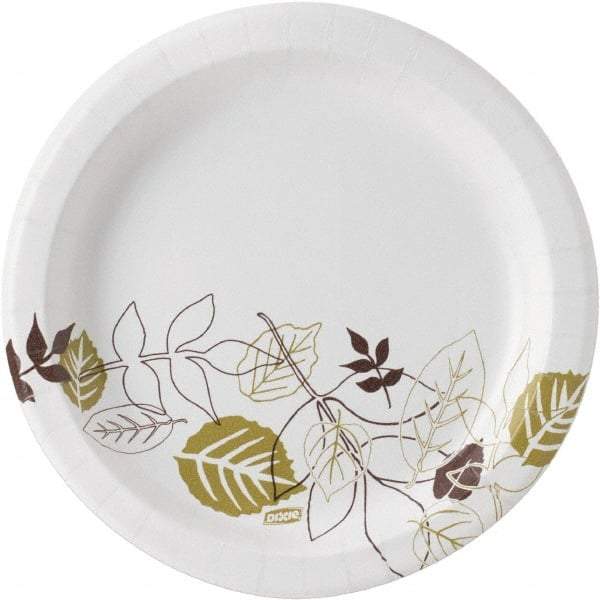 Dixie - Dixie Ultralux Pathways Heavyweight Paper Plates, 8-1/2" - Heavyweight Paper Plates 8-1/2 Inch, Green and Burgundy - Makers Industrial Supply