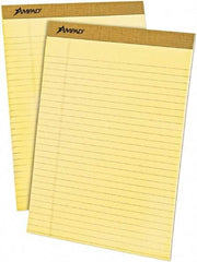 AMPAD - 50 Sheet, 8-1/2 x 11-3/4", Legal (Style) Writing Pad - Canary - Makers Industrial Supply