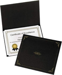 OXFORD - 5 Piece Black Document Holders-Certificate/Document - 9-3/4" High x 12-1/2" Wide - Makers Industrial Supply