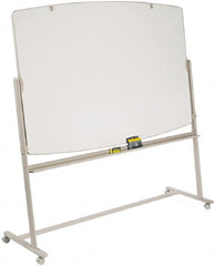 Quartet - 48" High x 72" Wide Reversible Total Erase Laminate Marker Boards - Steel Frame, 4-3/8" Deep, Includes Dry-Erase Markers (Black, Blue, Green, Red) & One Eraser. - Makers Industrial Supply