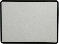 Quartet - 48" Wide x 36" High Open Cork Bulletin Board - Fabric, Gray - Makers Industrial Supply