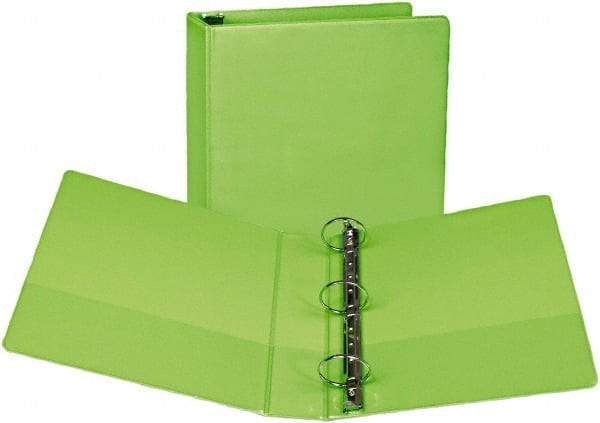 Samsill - 2" Sheet Capacity, 11 x 8-1/2", View Ring Binder - Vinyl Covered Chipboard, Lime - Makers Industrial Supply