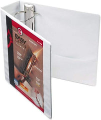 Cardinal - 3" Sheet Capacity, 8-1/2 x 11", View Ring Binder - Vinyl, White - Makers Industrial Supply