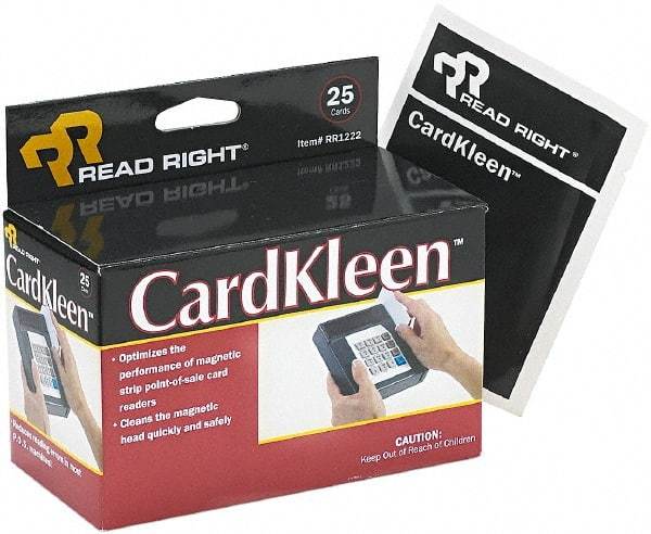 READ RIGHT - Cleaning Cards - Use with Access Control, ID Cards, Credit Card Readers - Makers Industrial Supply