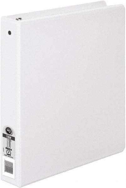 Wilson Jones - 1" Sheet Capacity, 11 x 8-1/2", View Ring Binder - Vinyl, White - Makers Industrial Supply