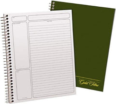 AMPAD - 84 Sheet, 9-1/2 x 7-1/4", Planner Spiral Bound Notebook - Green - Makers Industrial Supply