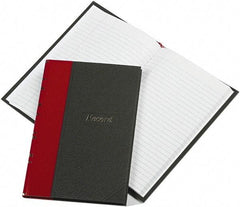 Boorum & Pease - 144 Sheet, 5-1/4 x 7-7/8", Record Rule Record/Account Book - Black & Red - Makers Industrial Supply