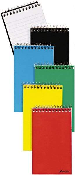 AMPAD - 50 Sheet, 3 x 5", Narrow Memo Book (Top Bound) - Assorted Colors - Makers Industrial Supply