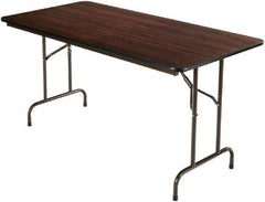 ALERA - 60" Long x 30" Wide x 29" High, Rectangular Folding Table - Walnut - Makers Industrial Supply