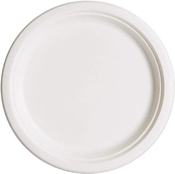 ECO PRODUCTS - Eco-Products Compostable Sugarcane Dinnerware, 10" Plate - White - Makers Industrial Supply