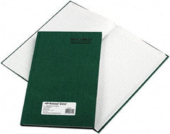 National Brand - 150 Sheet, 12-1/4 x 7-1/4", Record Rule Record/Account Book - Green - Makers Industrial Supply