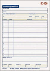 TOPS - 50 Sheet, 5-1/2 x 7-7/8", Receiving Record Book - White - Makers Industrial Supply