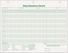 TOPS - 50 Sheet, 8-1/2 x 11", Attendance Card - White - Makers Industrial Supply