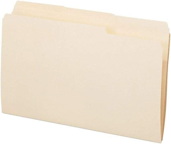 Pendaflex - 8-1/2 x 14", Legal, Manila, File Folders with Top Tab - 11 Point Stock, 1/3 Tab Cut Location - Makers Industrial Supply