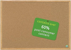 MasterVision - 72" Wide x 48" High Open Cork Bulletin Board - Natural (Color) - Makers Industrial Supply