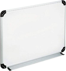 UNIVERSAL - 18" High x 24" Wide Erasable Melamine Marker Boards - Aluminum/Plastic Frame, 25.8" Deep, Includes Accessory Tray/Rail & Mounting Kit - Makers Industrial Supply