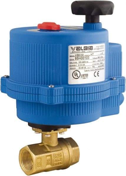 BONOMI - 2" Pipe, 100-240 VACV Voltage 600 psi WOG Rating Lead Free Brass Electric Actuated Ball Valve - PTFE Seal, Full Port, 150 psi WSP Rating, NPT End Connection - Makers Industrial Supply