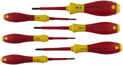 Wiha - 6 Piece T8 to T25 Ergonomic Handle Torx Driver Set - T-8, T-9, T-10, T-15, T-20, T-25 - Makers Industrial Supply