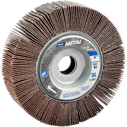 4″ × 1″ × 5/8″ Metalite R265 Flap Wheel 80 Grit Aluminum Oxide - Makers Industrial Supply