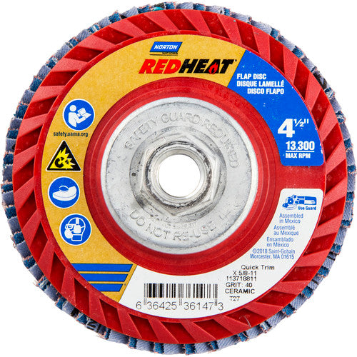 ‎4-1/2″ × 1/4″ × 5/8″ Twinstar Flap Disc Type 27 Flat 40 Grit - Makers Industrial Supply