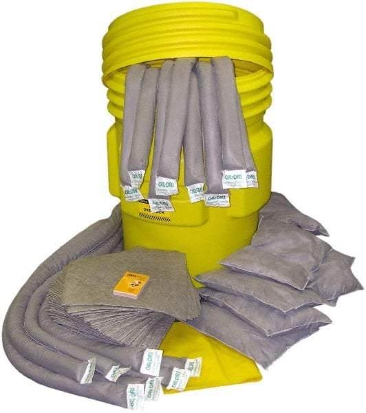 Oil-Dri - 95 Gal Capacity Universal Spill Kit - 95 Gal Plastic Overpack Container - Makers Industrial Supply