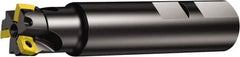 Sandvik Coromant - 25mm Cut Diam, 5.5mm Max Depth of Cut, 25mm Shank Diam, 88mm OAL, Indexable Square Shoulder End Mill - 490R-08T308M-PL Inserts, Weldon Shank, 90° Lead Angle, Through Coolant, Series CoroMill 490 - Makers Industrial Supply