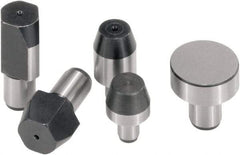 KIPP - 1-1/16" OAL, 0.7087" Head Height, 0.3937" OD, Tool Steel, Ground, Press Fit Rest Button - Uncoated, 0.2362" Pin Diam - Makers Industrial Supply