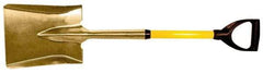 Ampco - 11" High x 9" Wide Square Aluminum Bronze Scoop - 37" Long Fiberglass D-Grip Handle - Makers Industrial Supply