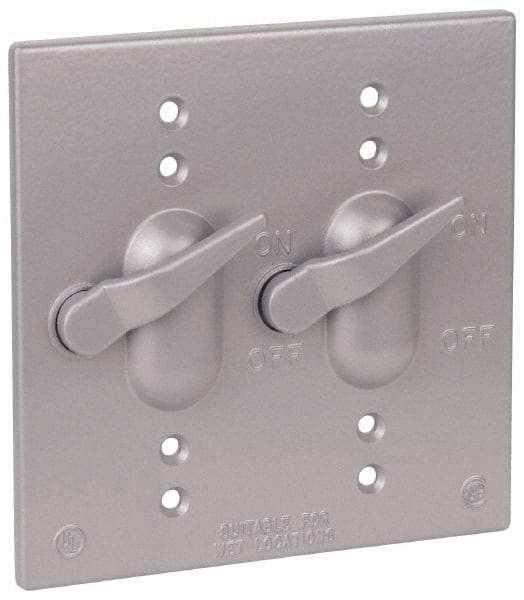 Thomas & Betts - Electrical Outlet Box Aluminum Switch Cover - Includes Gasket & Screw - Makers Industrial Supply