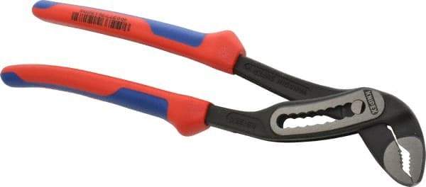 Knipex - 10" OAL, 1" Jaw Length, Adjustable Pliers - Self Gripping Jaw, Standard Head, Comfort Grip Handles - Makers Industrial Supply