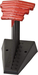 Bondhus - 8 Piece, T-Handle Cushion Grip Hex Key Set - 2 to 10mm Range, Protanium High Torque Steel - Makers Industrial Supply