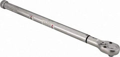 Value Collection - 1/2" Drive Micrometer Type Ratchet Head Torque Wrench - 35 Ft/Lb to 140 Ft/Lb Torque, 21" OAL, 1/2 Ft/Lb Graduation - Makers Industrial Supply