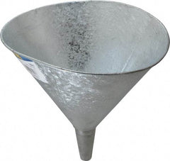 Plews - 7 pt Capacity Steel Funnel - 9-3/4" Mouth OD, 3/4" Tip OD, Straight Spout - Makers Industrial Supply