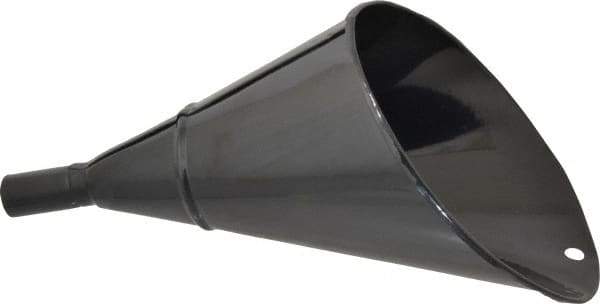 Value Collection - 2 Qt Capacity Steel Funnel - 1" Tip OD, 4" Straight Spout, Black - Makers Industrial Supply