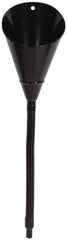 Value Collection - 2 Qt Capacity Steel Funnel - 1/2" Tip OD, 17" Flexible Spout, Black - Makers Industrial Supply