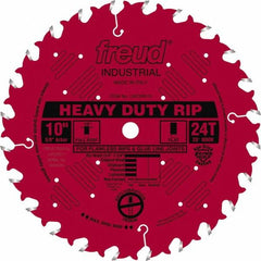 Freud - 10" Diam, 5/8" Arbor Hole Diam, 24 Tooth Wet & Dry Cut Saw Blade - Carbide-Tipped, Standard Round Arbor - Makers Industrial Supply