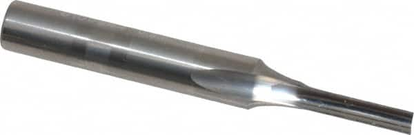 Onsrud - 1/8" Diam, 1/4" Shank Diam, 1/2" Length of Cut, 1 Flute Single Edge Straight Router Bit - 2" Overall Length, Left Hand Cut, Solid Carbide - Makers Industrial Supply