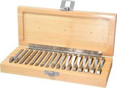 TESA Brown & Sharpe - 0.25 to 45° Angle, 3 Inch Long, Angle Block Set - 50-55 Rc Hardness, 17 Pieces - Makers Industrial Supply