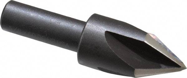 Cleveland - 5/8" Head Diam, 3/8" Shank Diam, 4 Flute 60° High Speed Steel Countersink - Oxide Finish, 2-3/32" OAL, Single End, Straight Shank, Right Hand Cut - Makers Industrial Supply