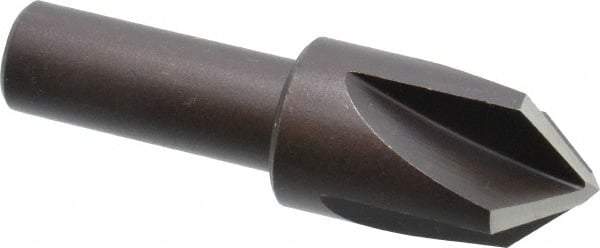 Cleveland - 3/4" Head Diam, 1/2" Shank Diam, 4 Flute 90° High Speed Steel Countersink - Oxide Finish, 2-13/32" OAL, Single End, Straight Shank, Right Hand Cut - Makers Industrial Supply